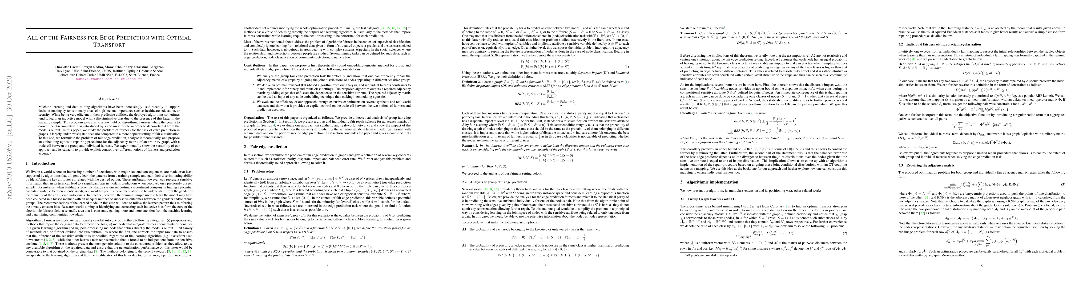 Thumbnail for All of the Fairness for Edge Prediction with Optimal Transport