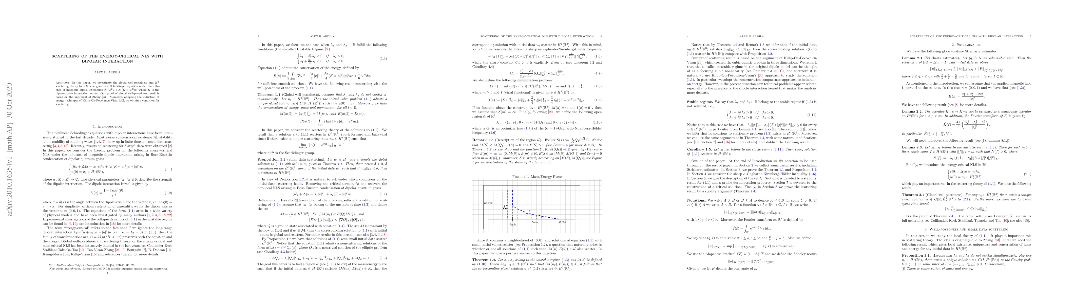 Thumbnail for Scattering of the energy-critical NLS with dipolar interaction