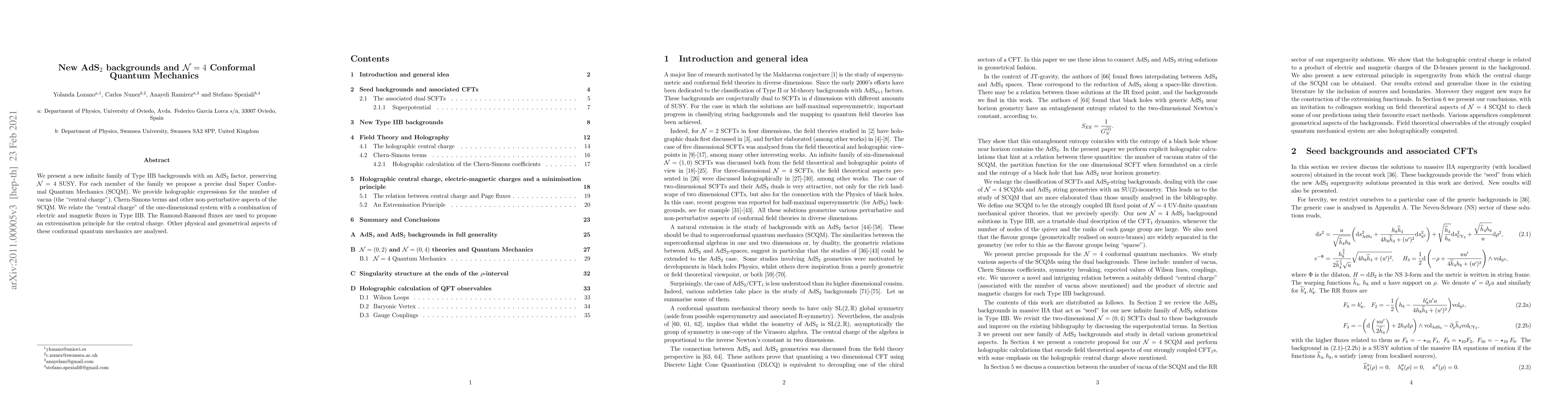Thumbnail for New AdS$_2$ backgrounds and ${\cal N}=4$ Conformal Quantum Mechanics
