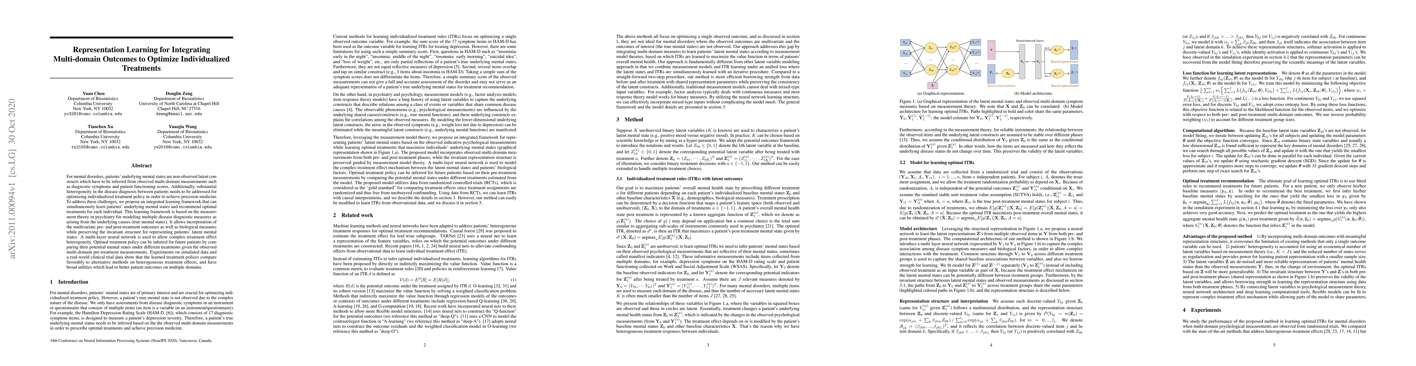 Thumbnail for Representation Learning for Integrating Multi-domain Outcomes to
  Optimize Individualized Treatments
