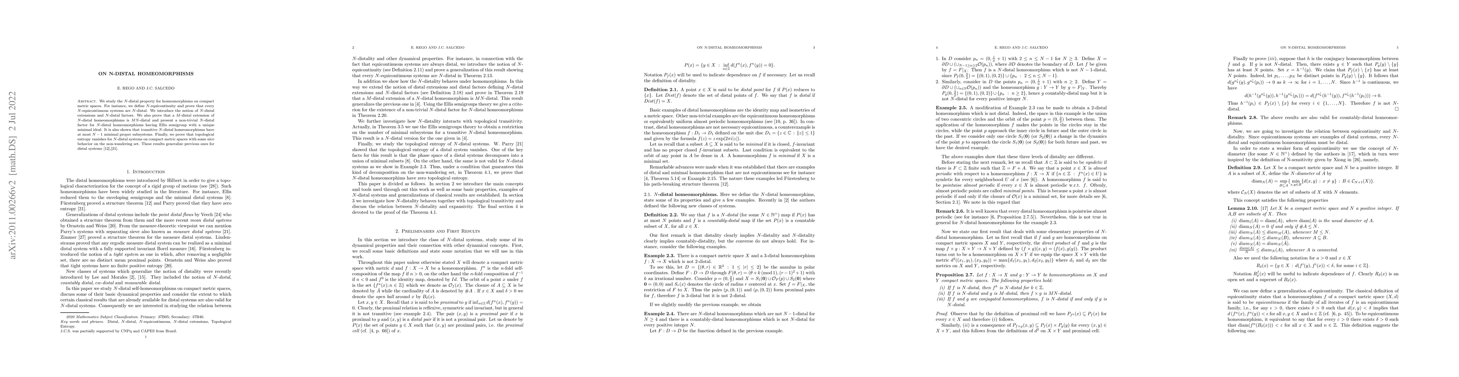 Thumbnail for On N-Distal Homeomorphisms