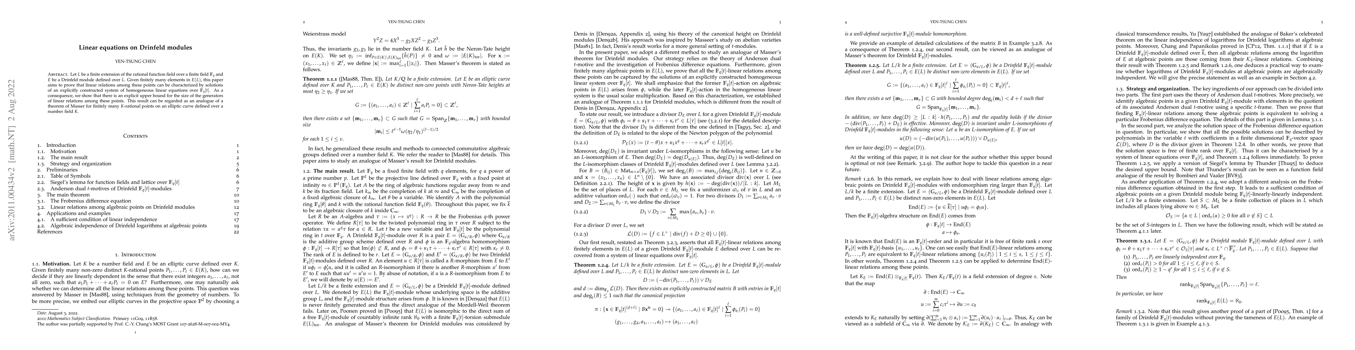 Thumbnail for Linear equations on Drinfeld modules