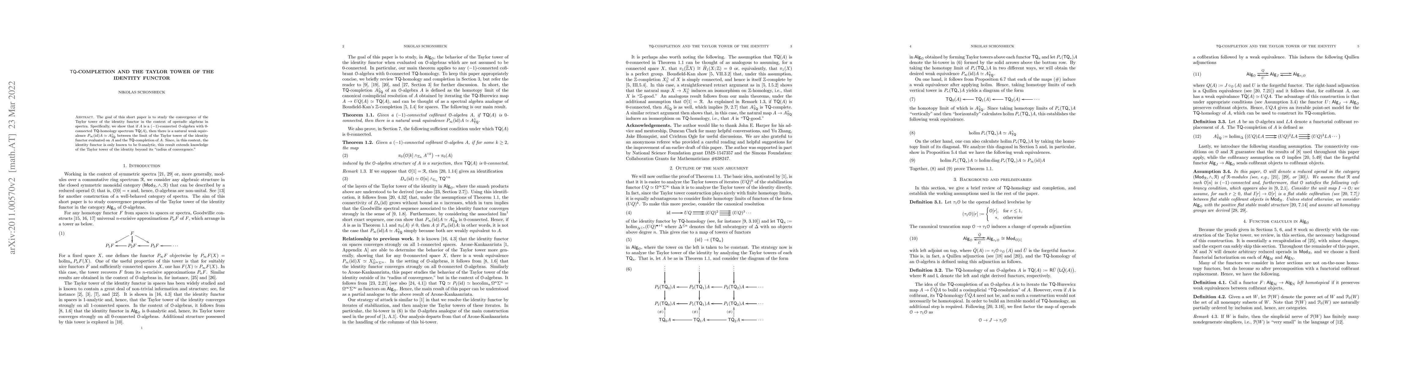 Thumbnail for TQ-completion and the Taylor tower of the identity functor