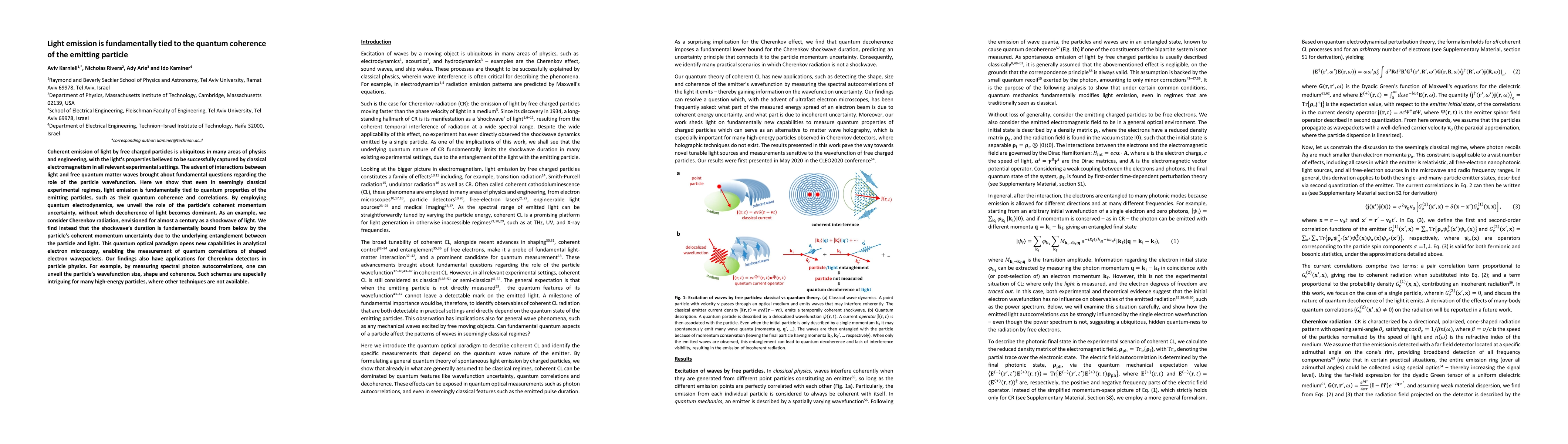 Thumbnail for Light emission is fundamentally tied to the quantum coherence of the
  emitting particle