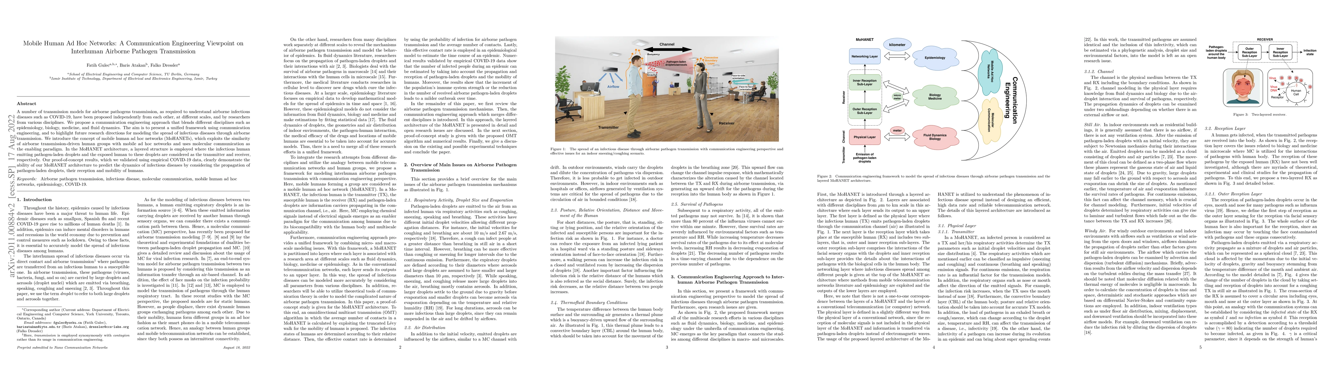Thumbnail for Mobile Human Ad Hoc Networks: A Communication Engineering Viewpoint on
  Interhuman Airborne Pathogen Transmission