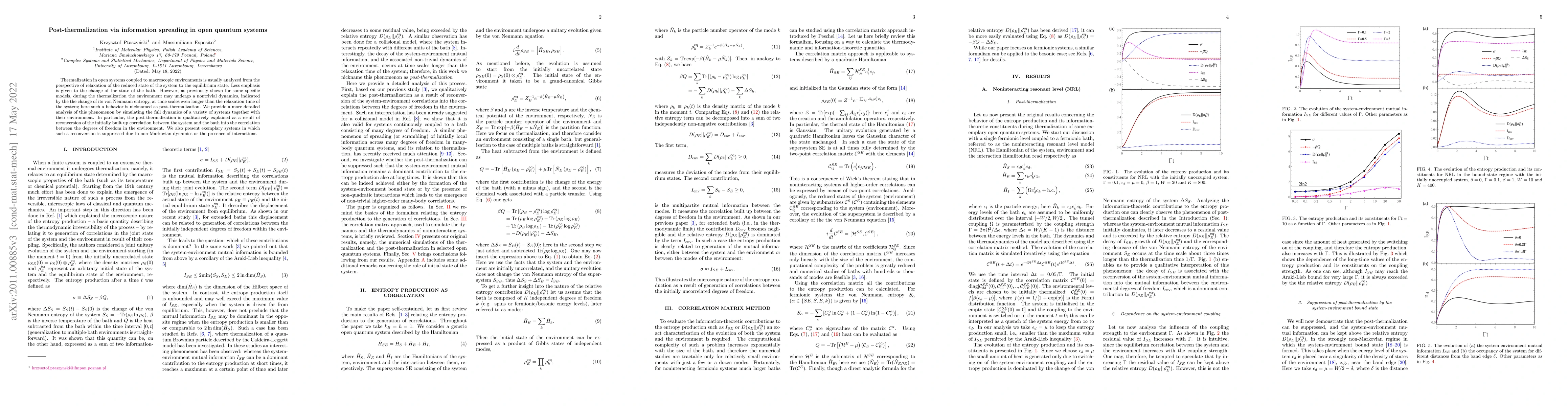 Thumbnail for Post-thermalization via information spreading in open quantum systems