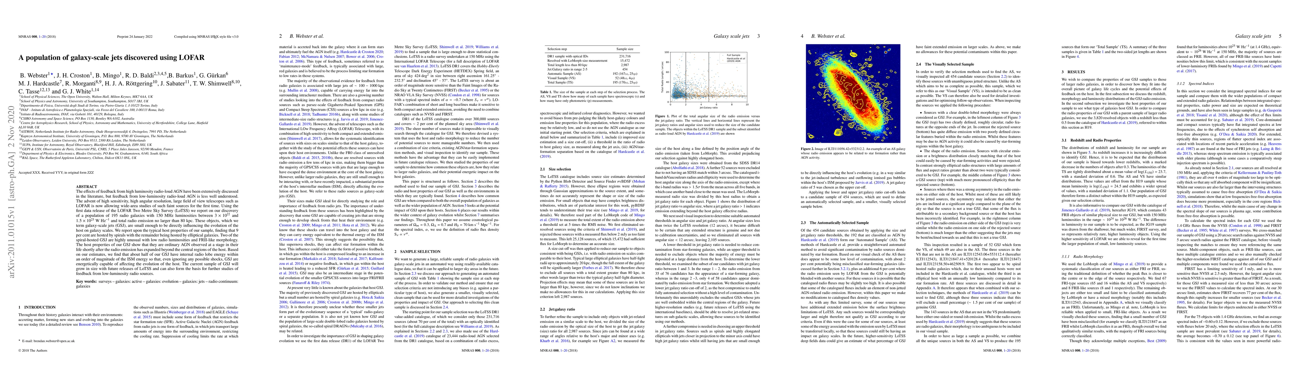 Thumbnail for A population of galaxy-scale jets discovered using LOFAR