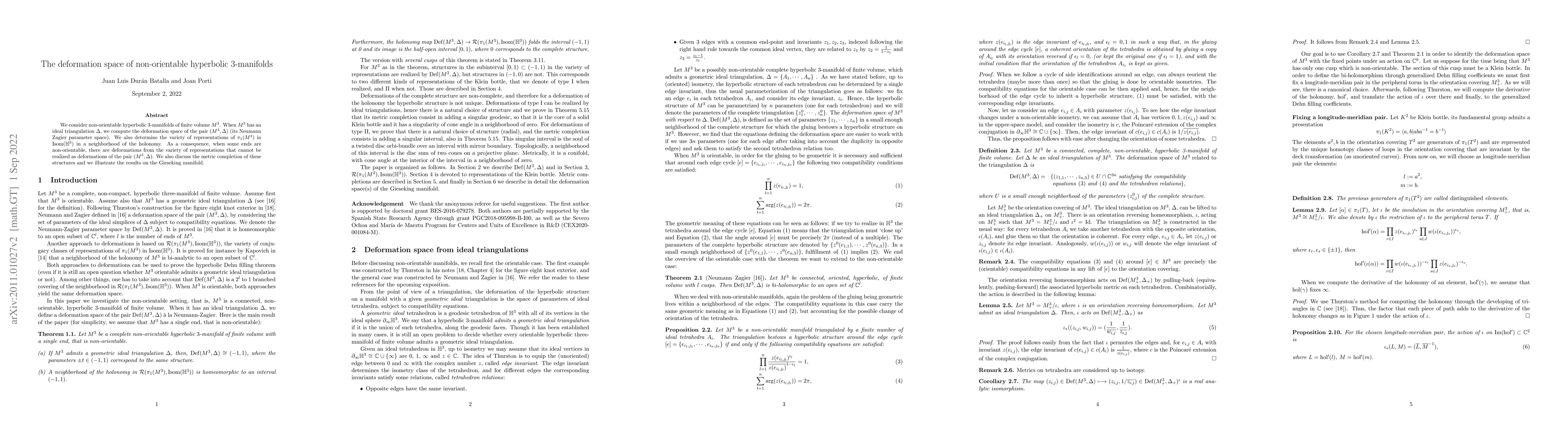 Thumbnail for The deformation space of non-orientable hyperbolic 3-manifolds