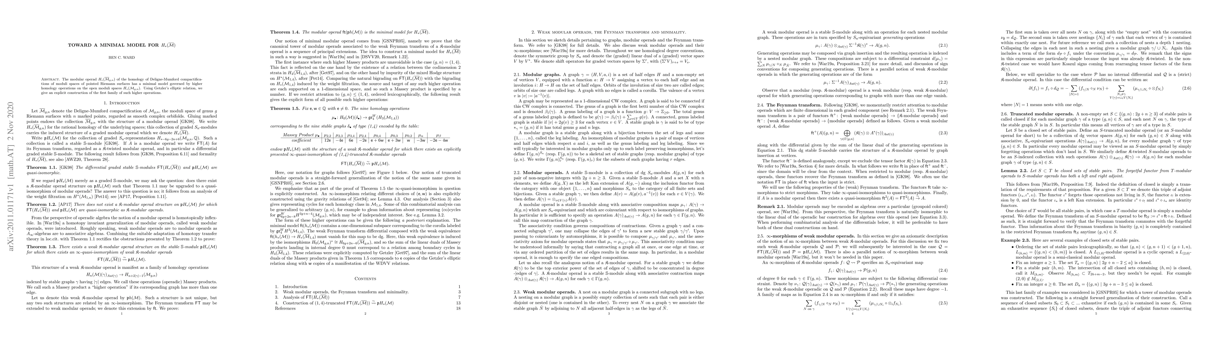 Thumbnail for Toward a minimal model for $H_\ast(\overline{\mathcal{M}})$