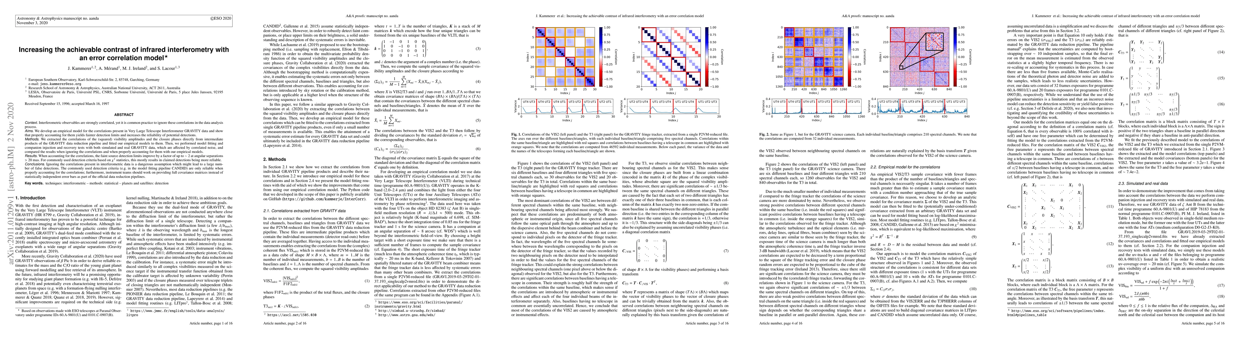 Thumbnail for Increasing the achievable contrast of infrared interferometry with an
  error correlation model