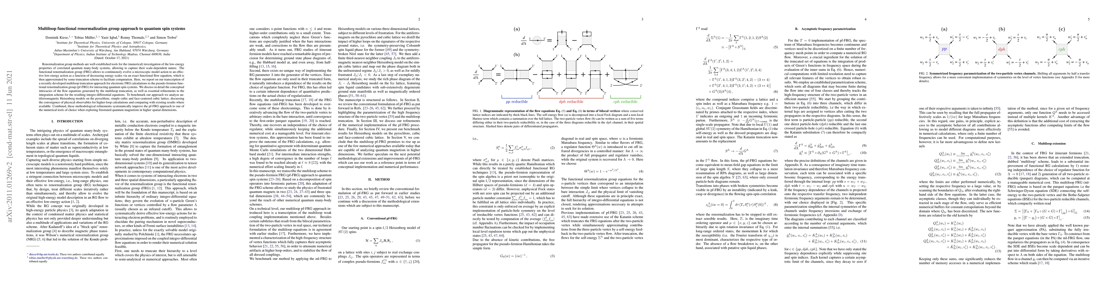 Thumbnail for Multiloop functional renormalization group approach to quantum spin
  systems