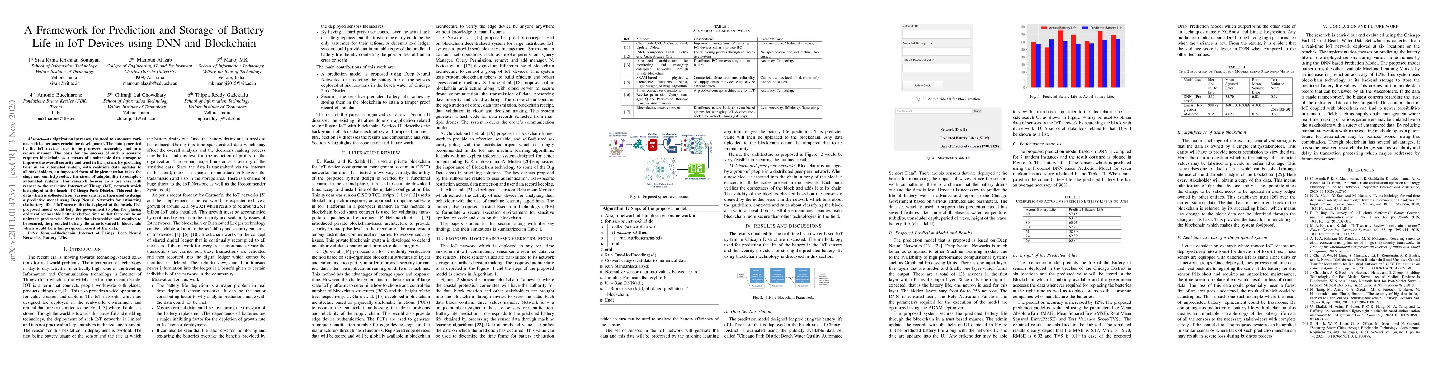 Thumbnail for A Framework for Prediction and Storage of Battery Life in IoT Devices
  using DNN and Blockchain