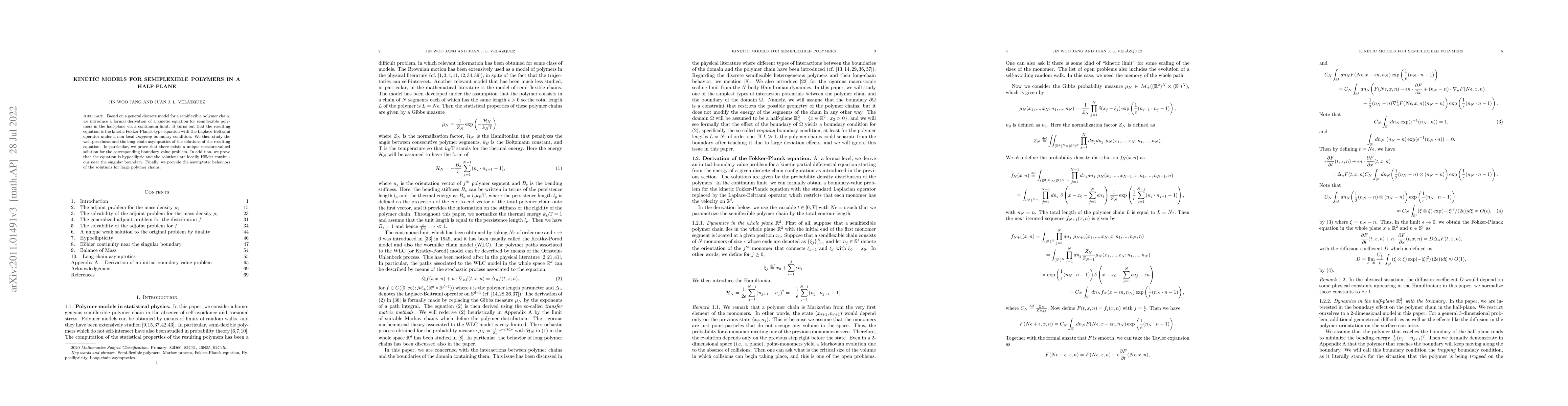 Thumbnail for Kinetic Models for Semiflexible Polymers in a Half-plane