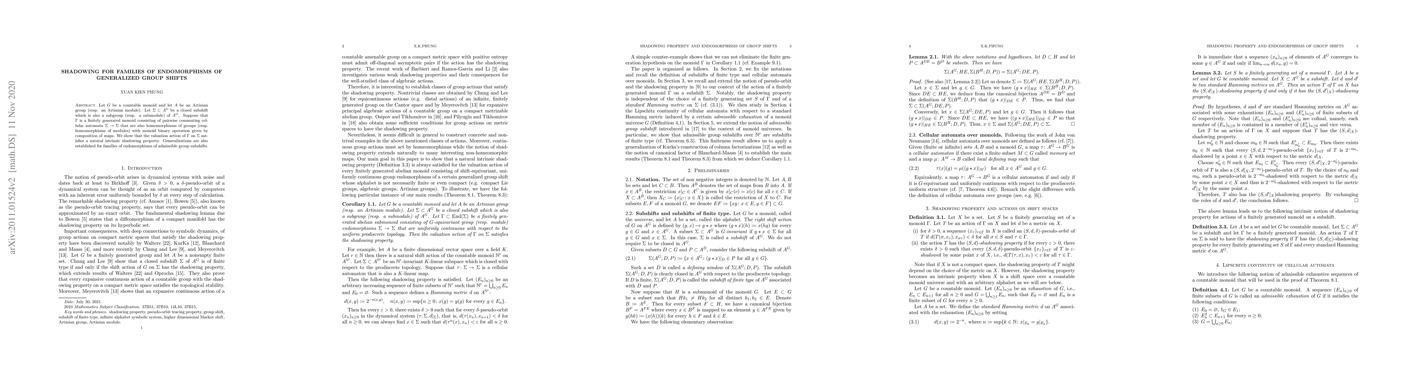 Thumbnail for Shadowing for families of endomorphisms of generalized group shifts