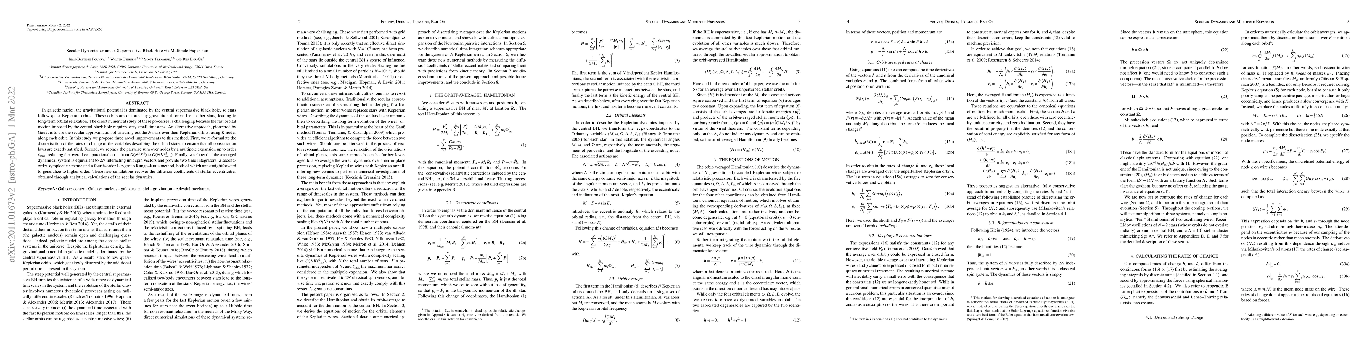 Thumbnail for Secular Dynamics around a Supermassive Black Hole via Multipole
  Expansion