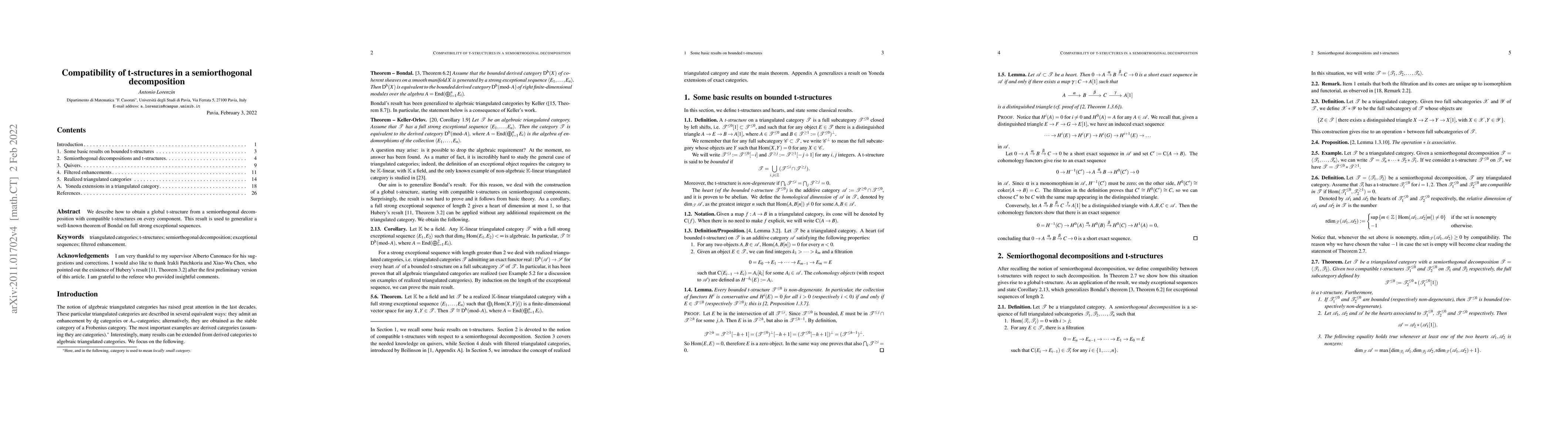 Thumbnail for Compatibility of t-structures in a semiorthogonal decomposition