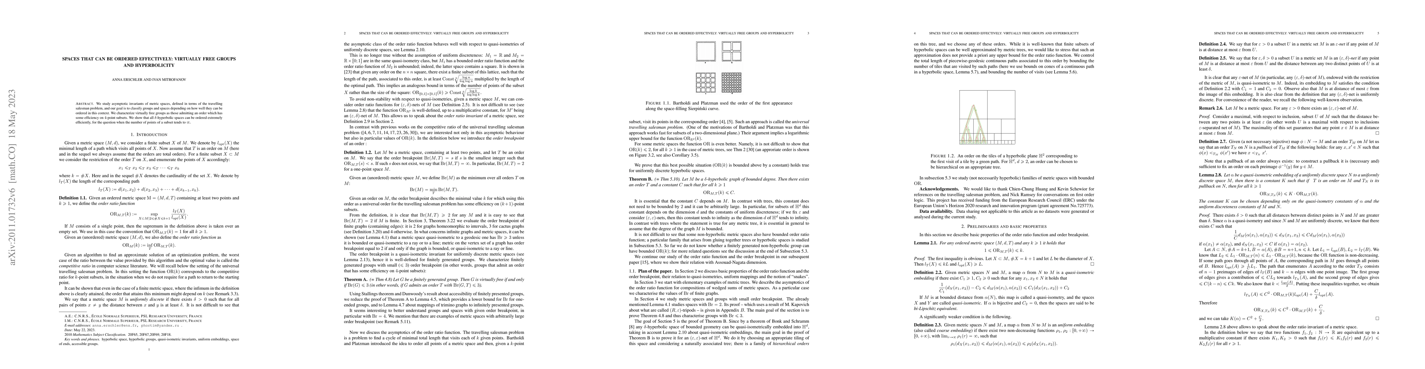 Thumbnail for Spaces that can be ordered effectively: virtually free groups and
  hyperbolicity