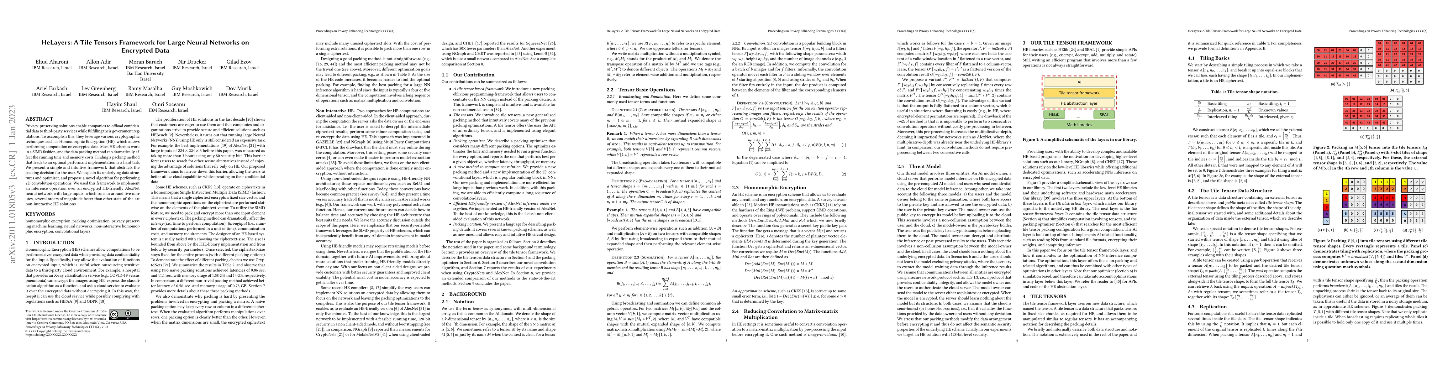 Thumbnail for HeLayers: A Tile Tensors Framework for Large Neural Networks on
  Encrypted Data