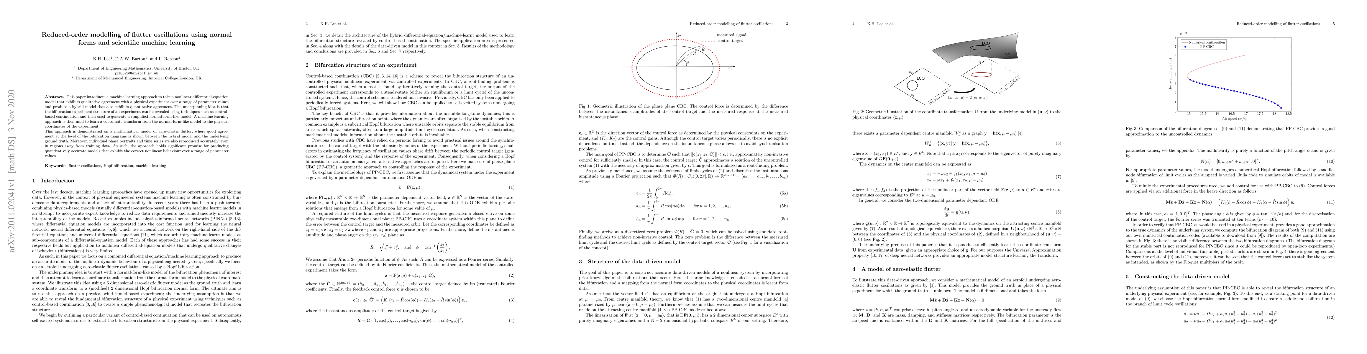 Thumbnail for Reduced-order modelling of flutter oscillations using normal forms and
  scientific machine learning