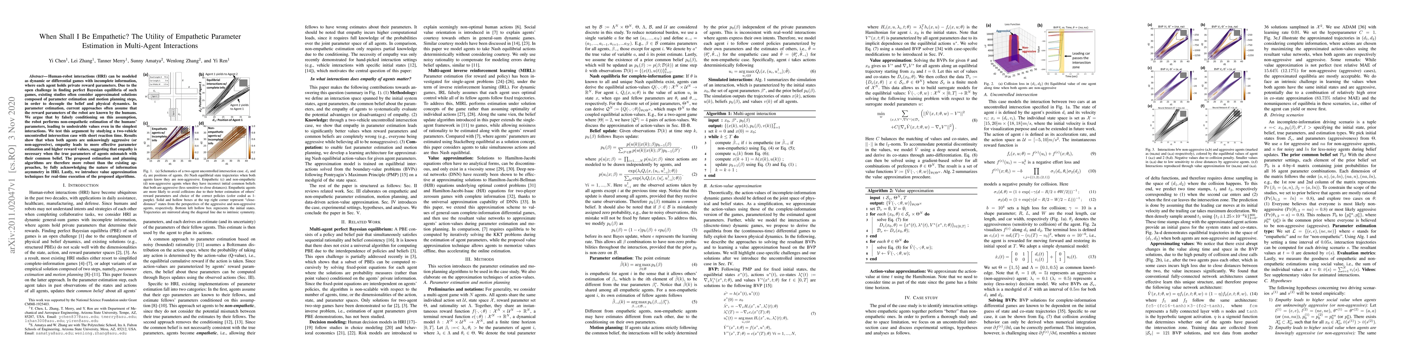 Thumbnail for When Shall I Be Empathetic? The Utility of Empathetic Parameter
  Estimation in Multi-Agent Interactions