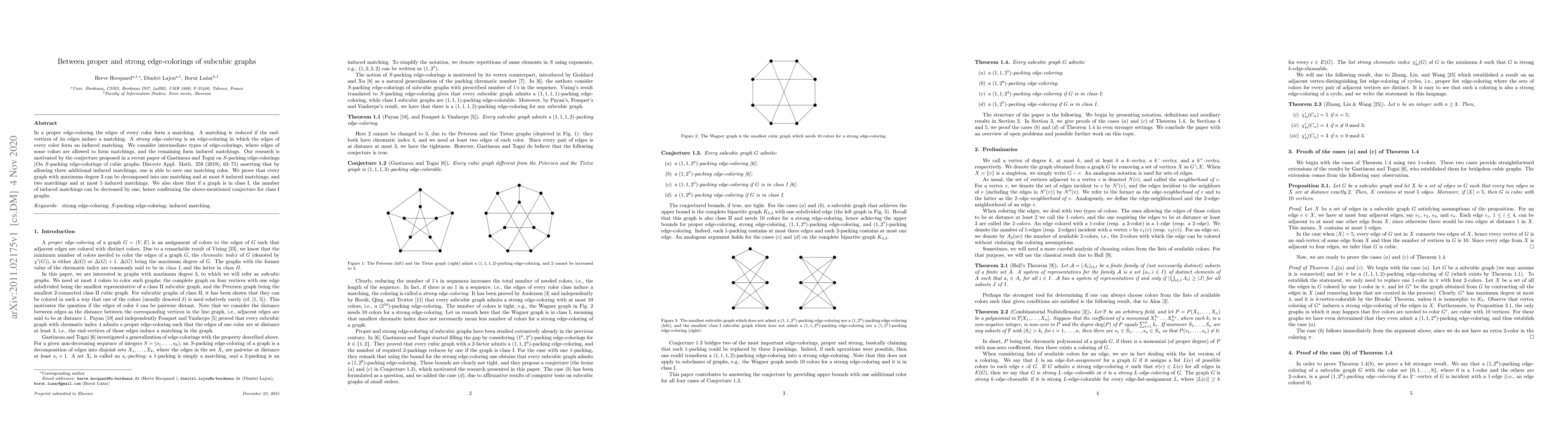Thumbnail for Between proper and strong edge-colorings of subcubic graphs