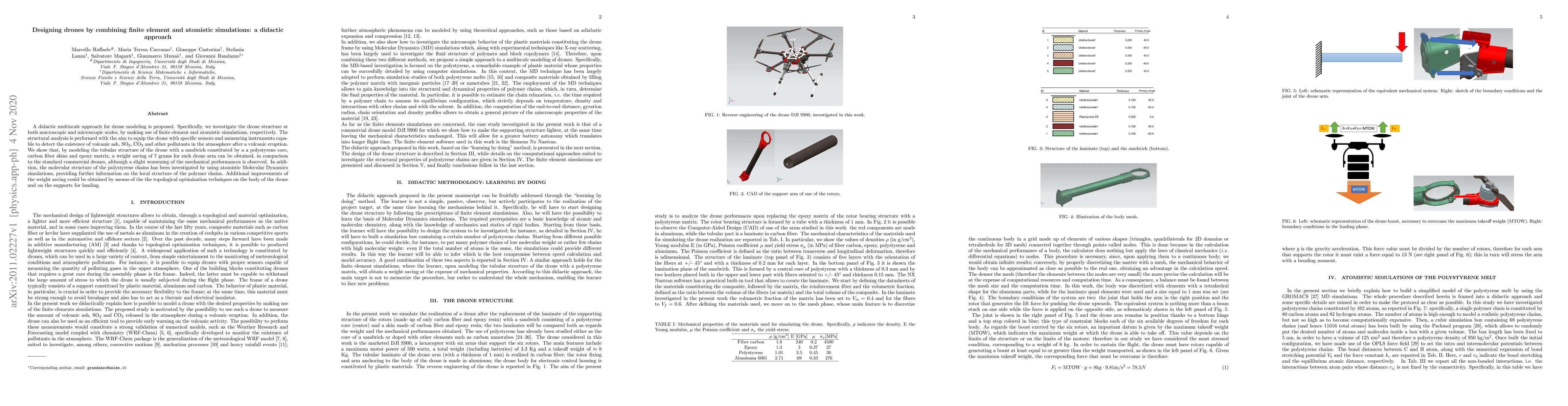 Thumbnail for Designing drones by combining finite element and atomistic simulations:
  a didactic approach