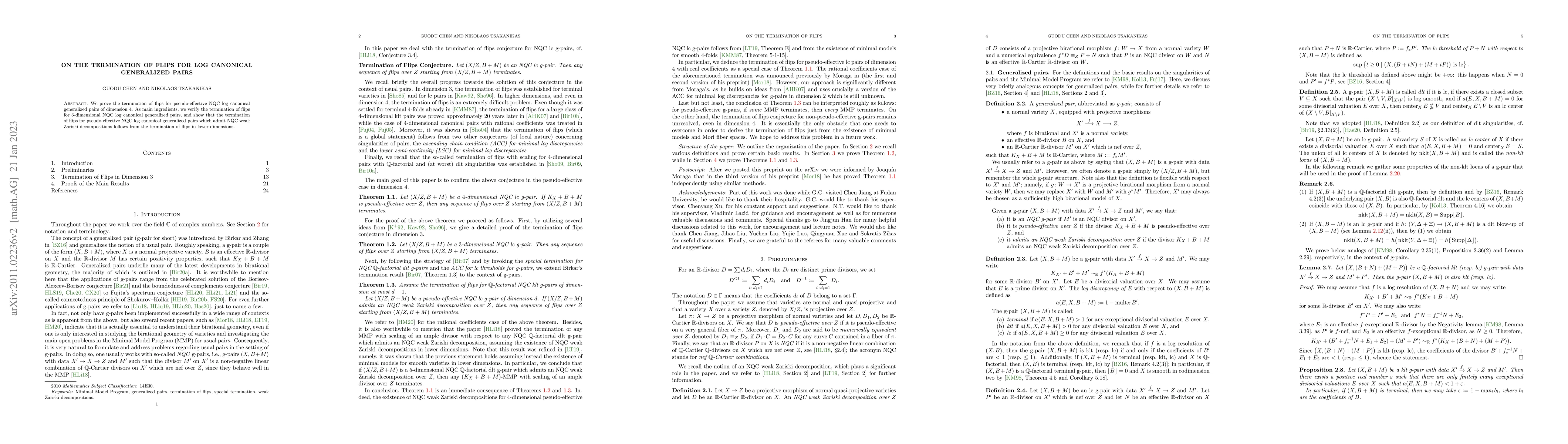 Thumbnail for On the termination of flips for log canonical generalized pairs