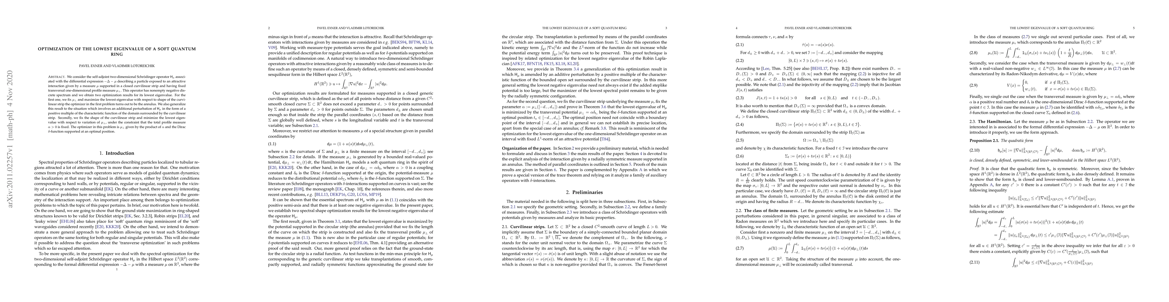 Thumbnail for Optimization of the lowest eigenvalue of a soft quantum ring
