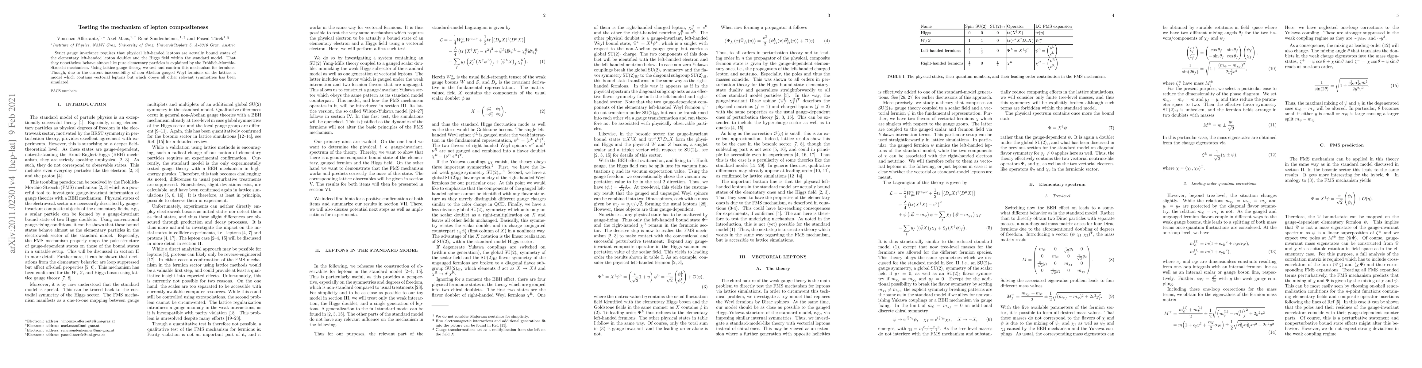 Thumbnail for Testing the mechanism of lepton compositness