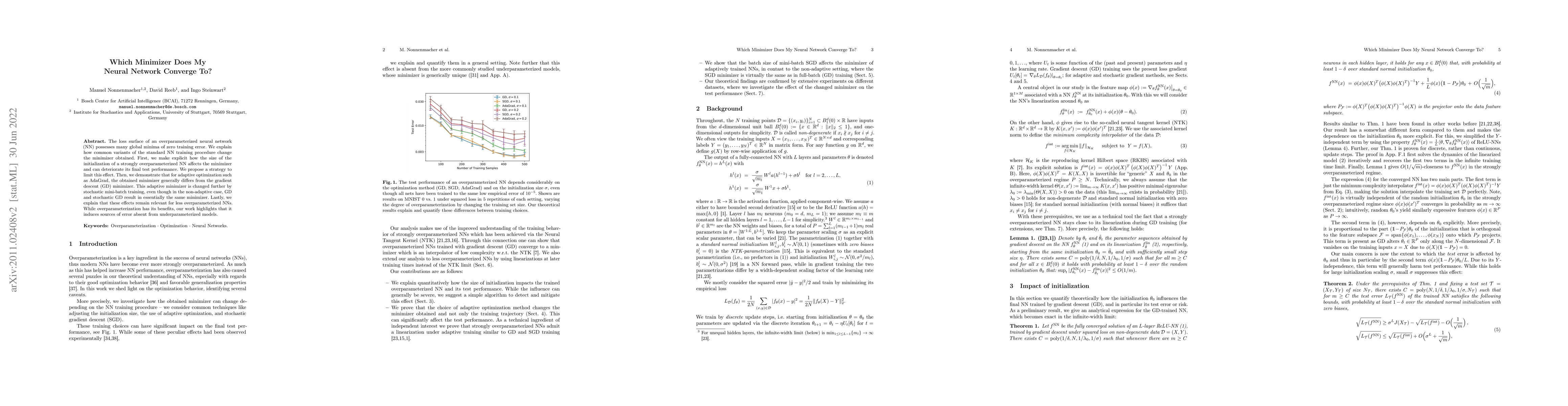 Thumbnail for Which Minimizer Does My Neural Network Converge To?