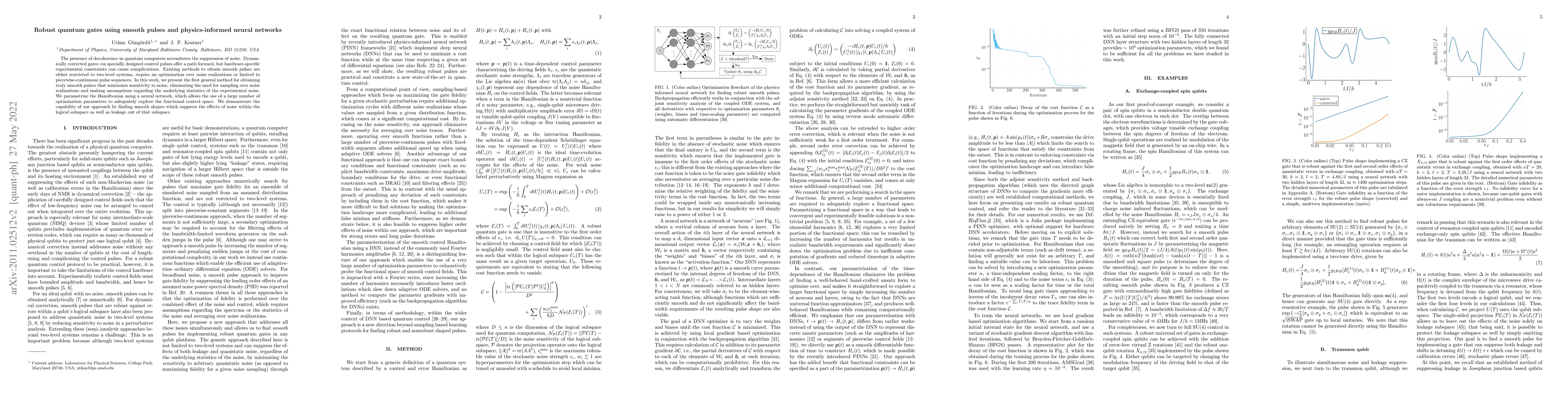 Thumbnail for Robust quantum gates using smooth pulses and physics-informed neural
  networks
