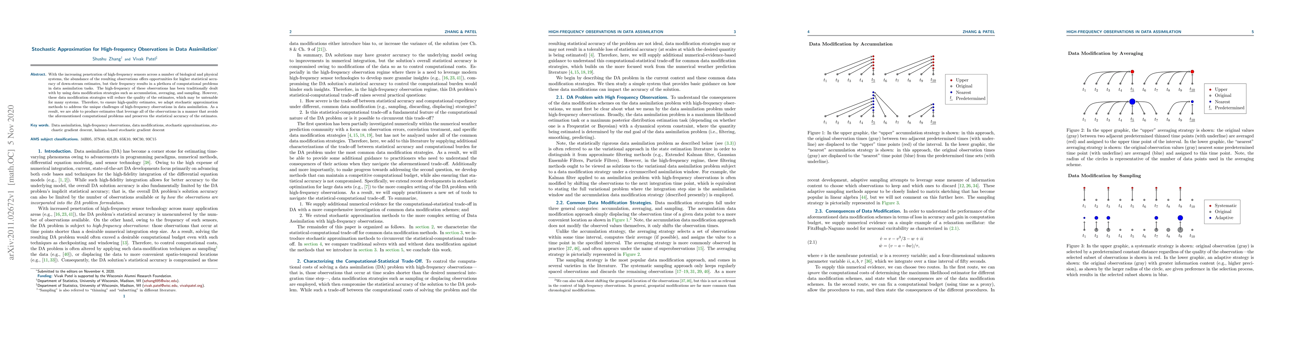 Thumbnail for Stochastic Approximation for High-frequency Observations in Data
  Assimilation