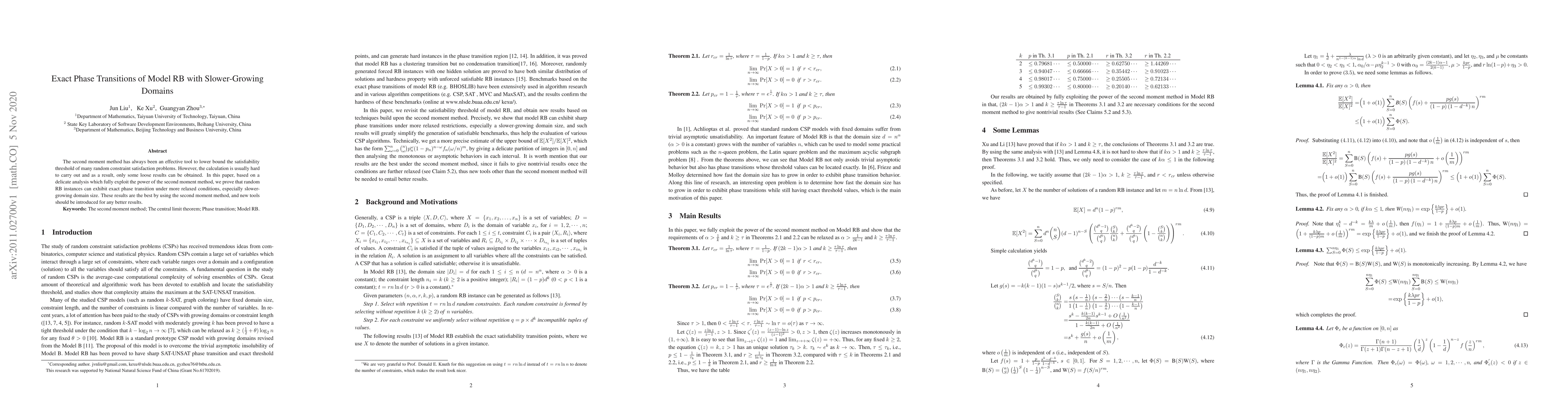 Thumbnail for Exact Phase Transitions of Model RB with Slower-Growing Domains