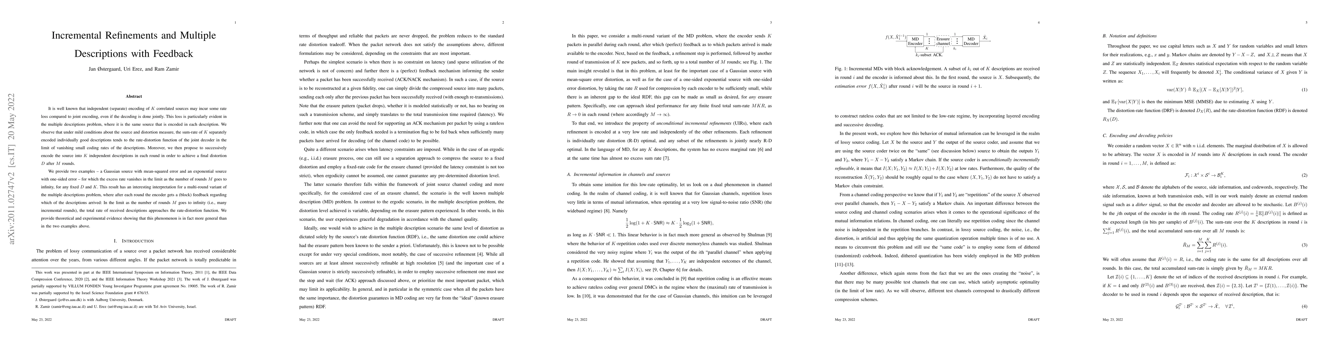 Thumbnail for Incremental Refinements and Multiple Descriptions with Feedback