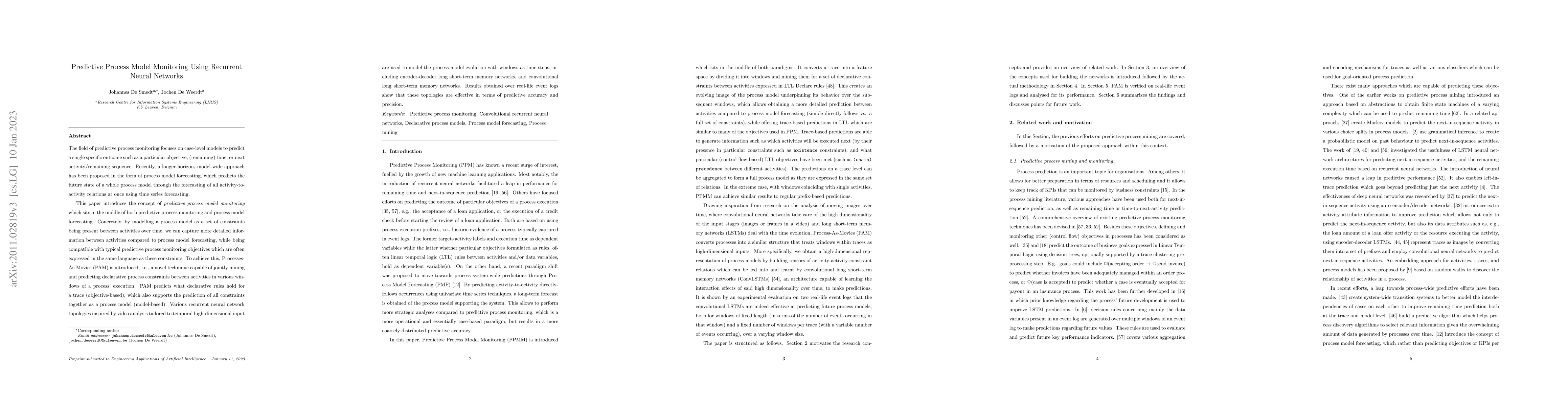 Thumbnail for Predictive Process Model Monitoring using Recurrent Neural Networks