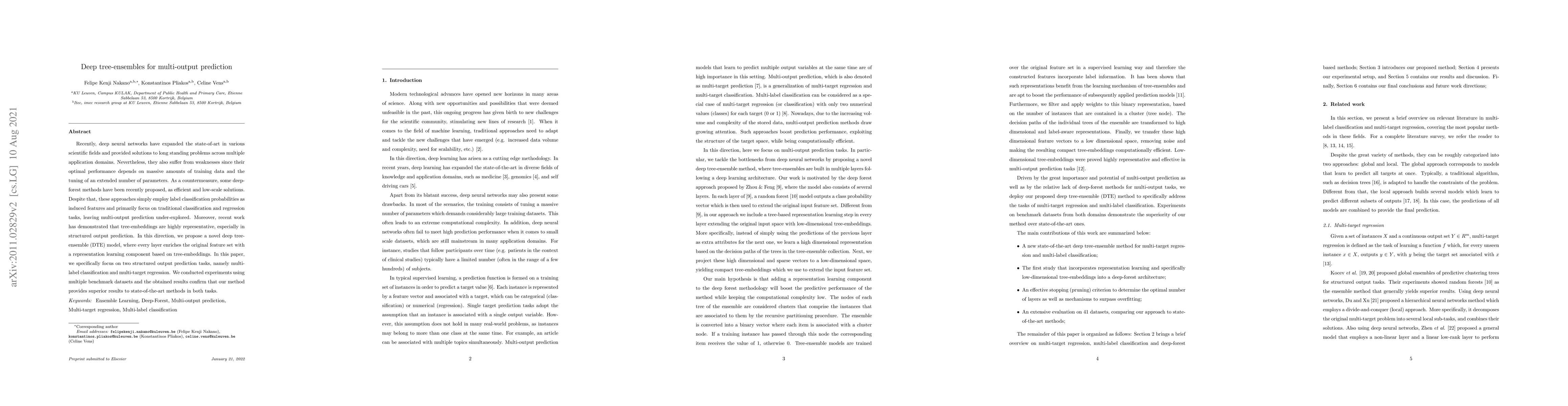 Thumbnail for Deep tree-ensembles for multi-output prediction