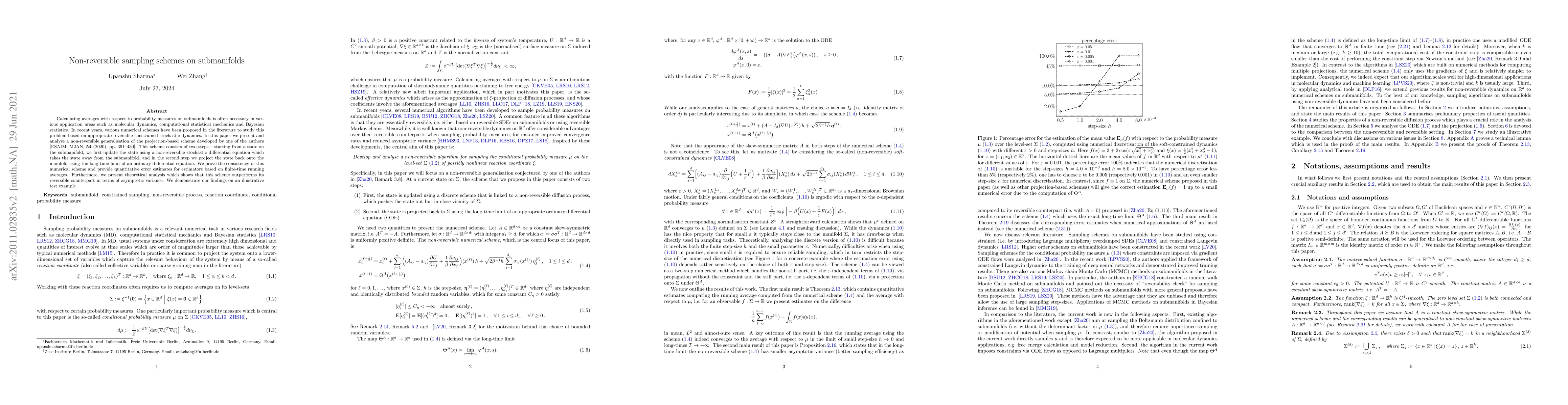 Thumbnail for Non-reversible sampling schemes on submanifolds