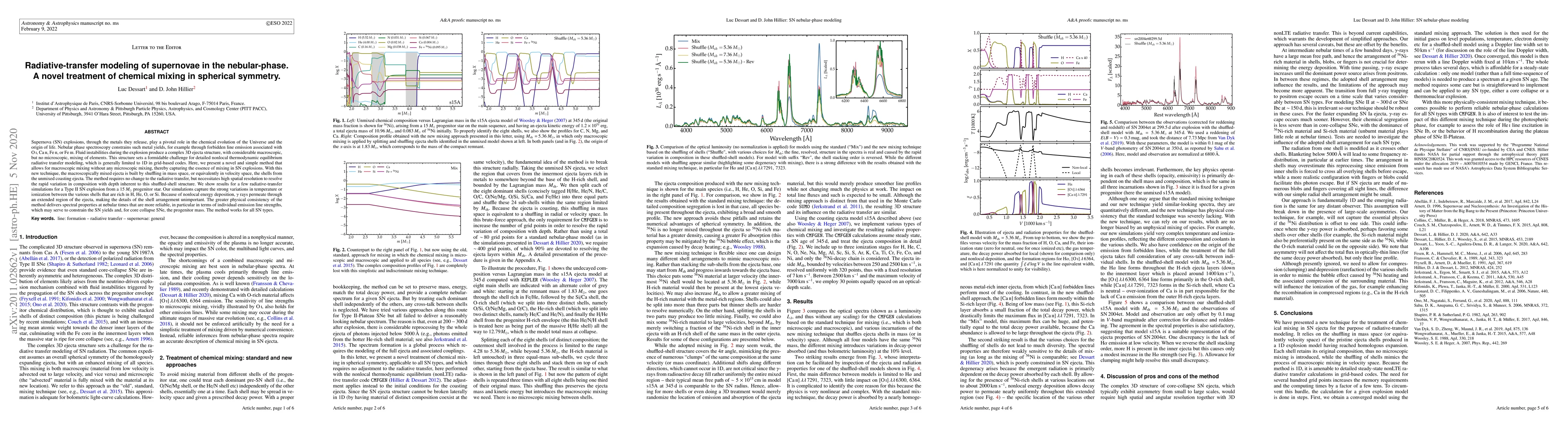 Thumbnail for Radiative-transfer modeling of supernovae in the nebular-phase. A novel
  treatment of chemical mixing in spherical symmetry
