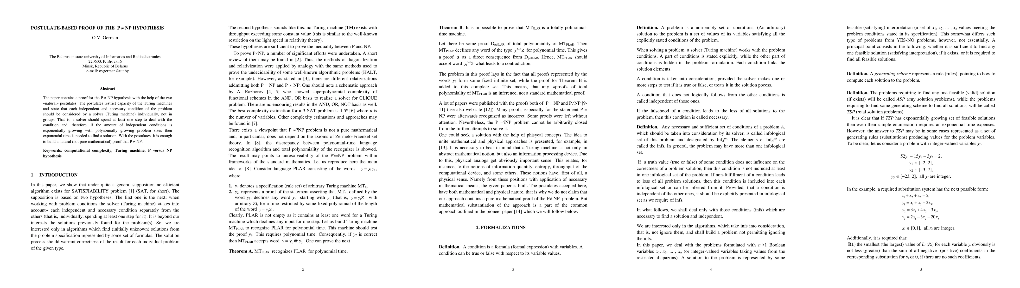 Thumbnail for Postulate-based proof of the P != NP hypothesis