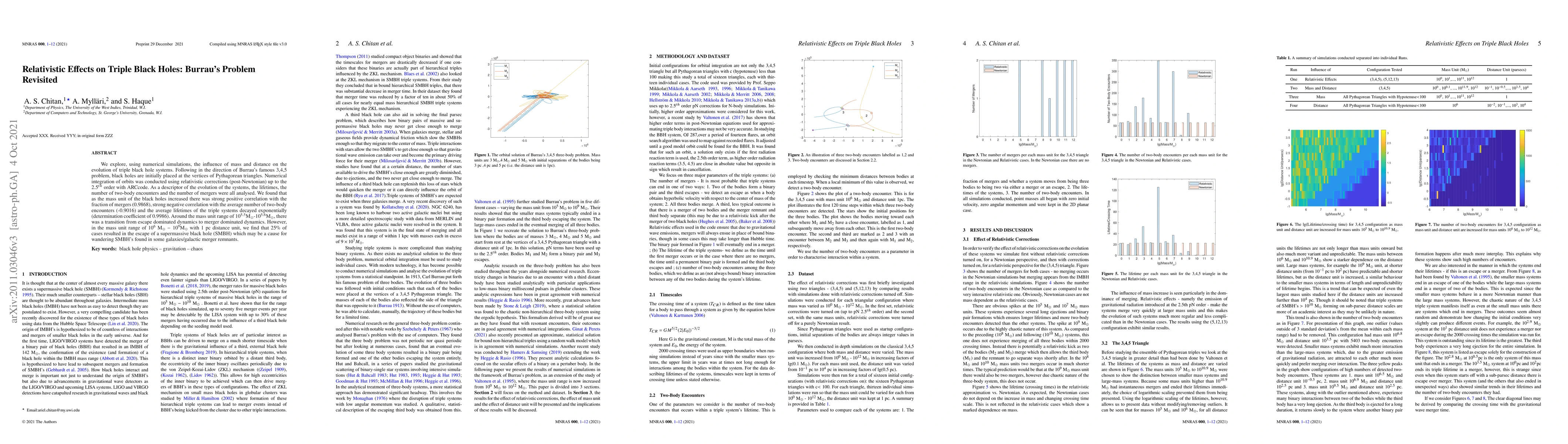 Thumbnail for Relativistic Effects on Triple Black Holes: Burrau's Problem Revisited