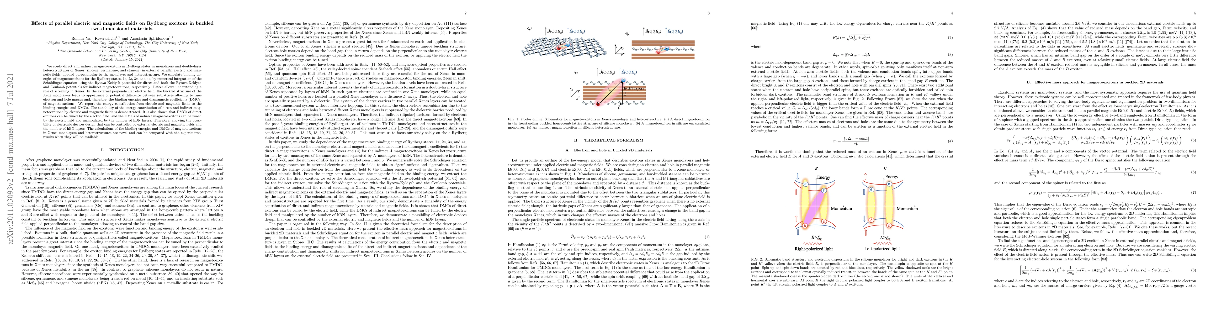 Thumbnail for Effects of parallel electric and magnetic fields on Rydberg excitons in
  buckled two-dimensional materials