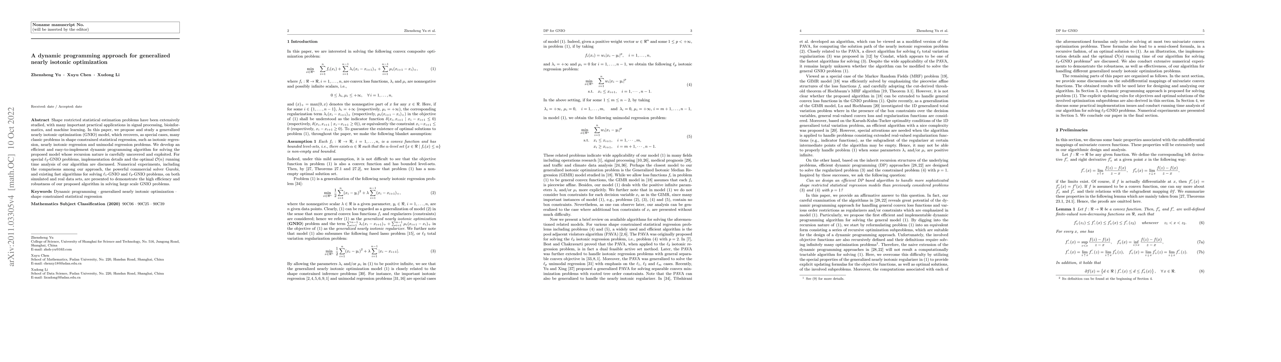 Thumbnail for A dynamic programming approach for generalized nearly isotonic
  optimization
