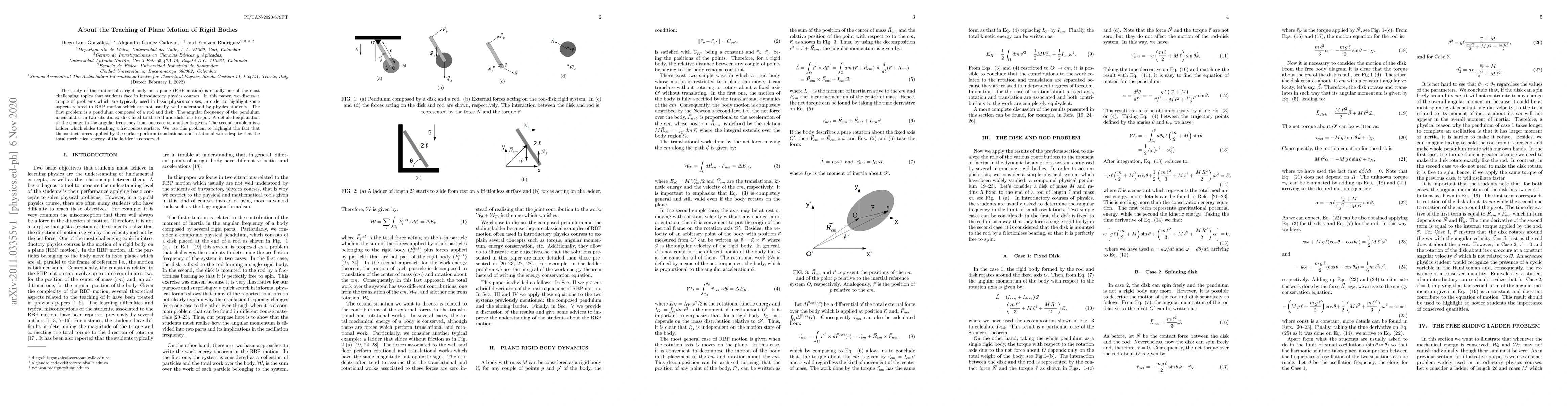 Thumbnail for About the Teaching of Plane Motion of Rigid Bodies
