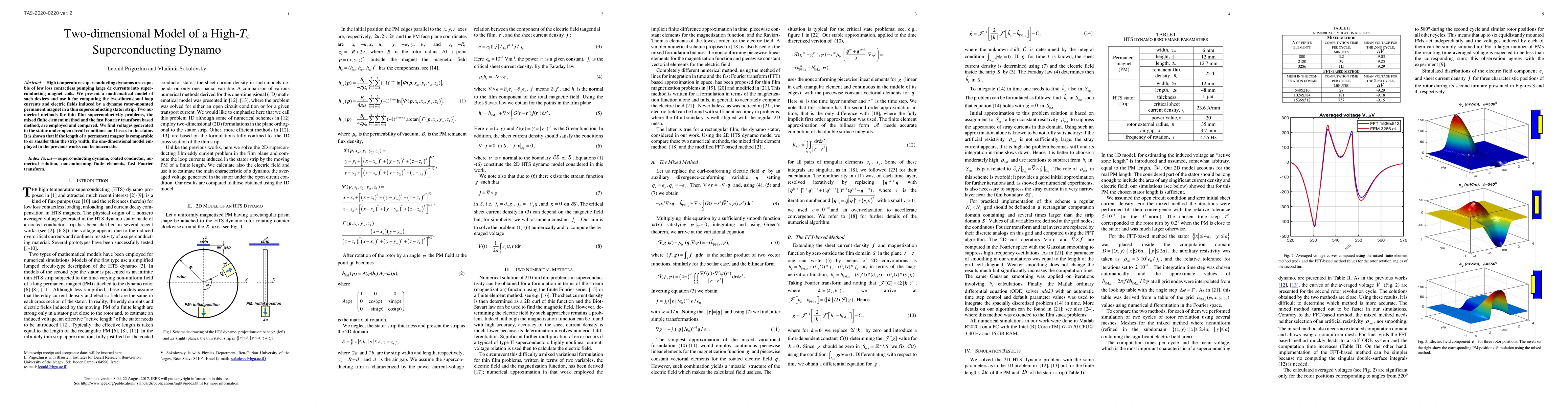 Thumbnail for Two-dimensional model of a high-Tc superconducting dynamo