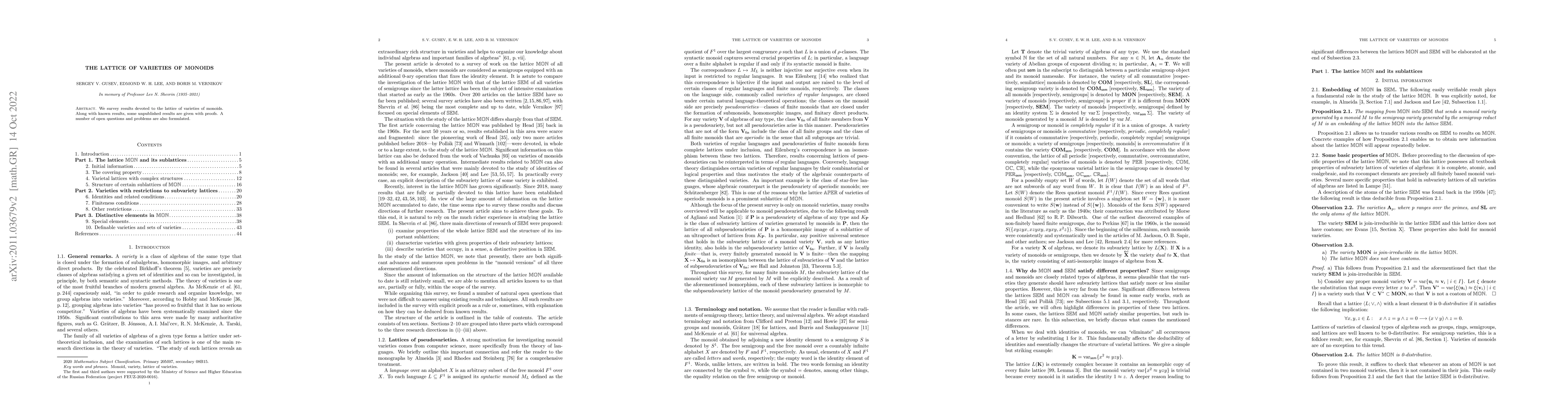 Thumbnail for The lattice of varieties of monoids