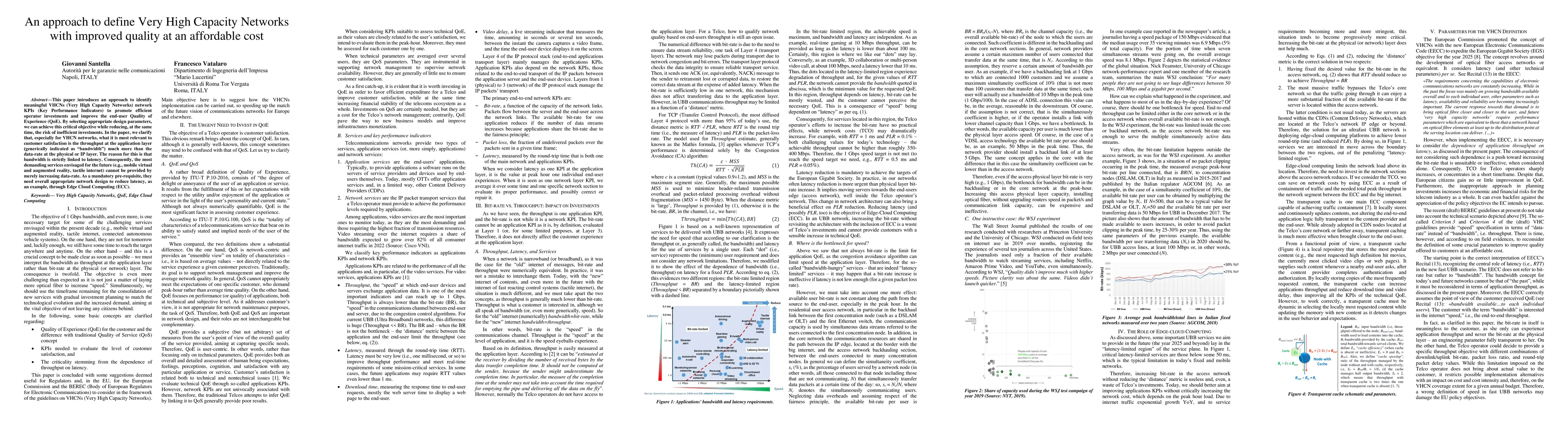 Thumbnail for An approach to define Very High Capacity Networks with improved quality
  at an affordable cost