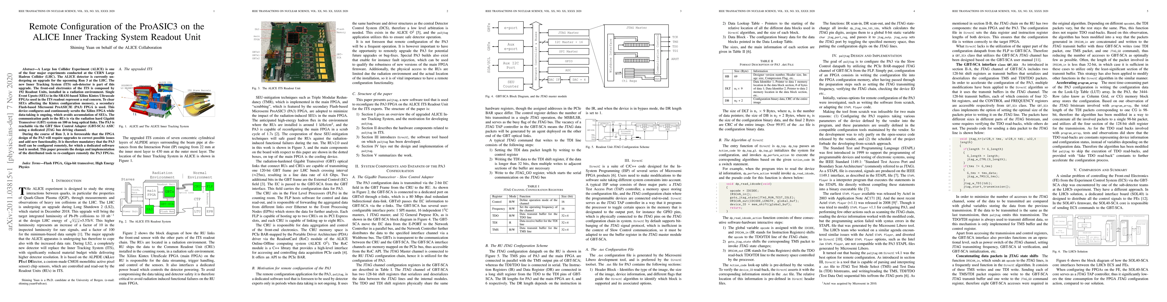 Thumbnail for Remote Configuration of the ProASIC3 on the ALICE Inner Tracking System
  Readout Unit
