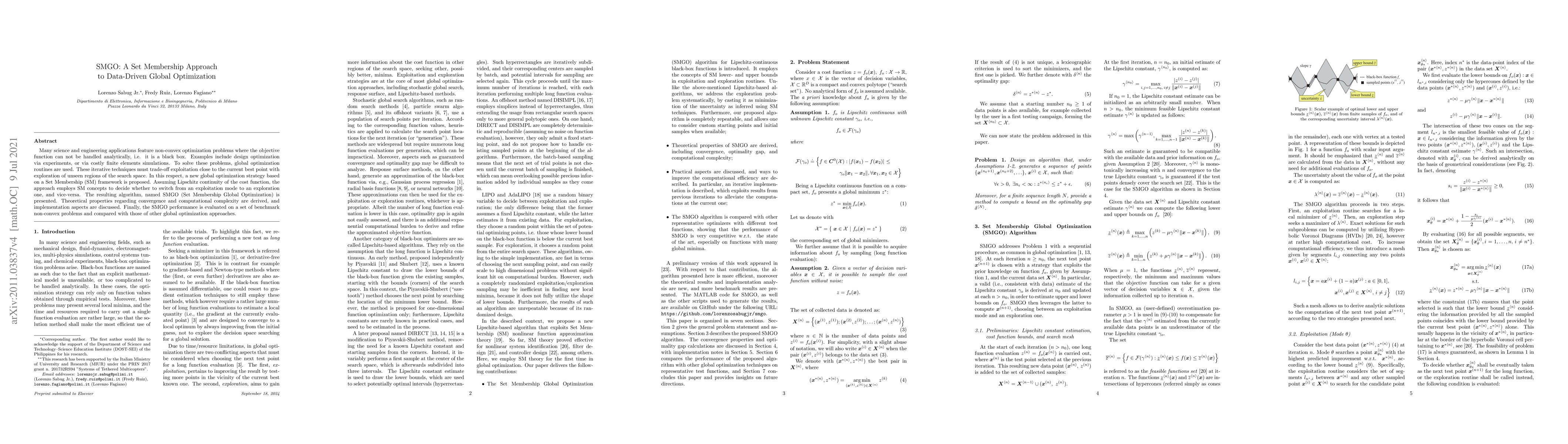 Thumbnail for SMGO: A Set Membership Approach to Data-Driven Global Optimization