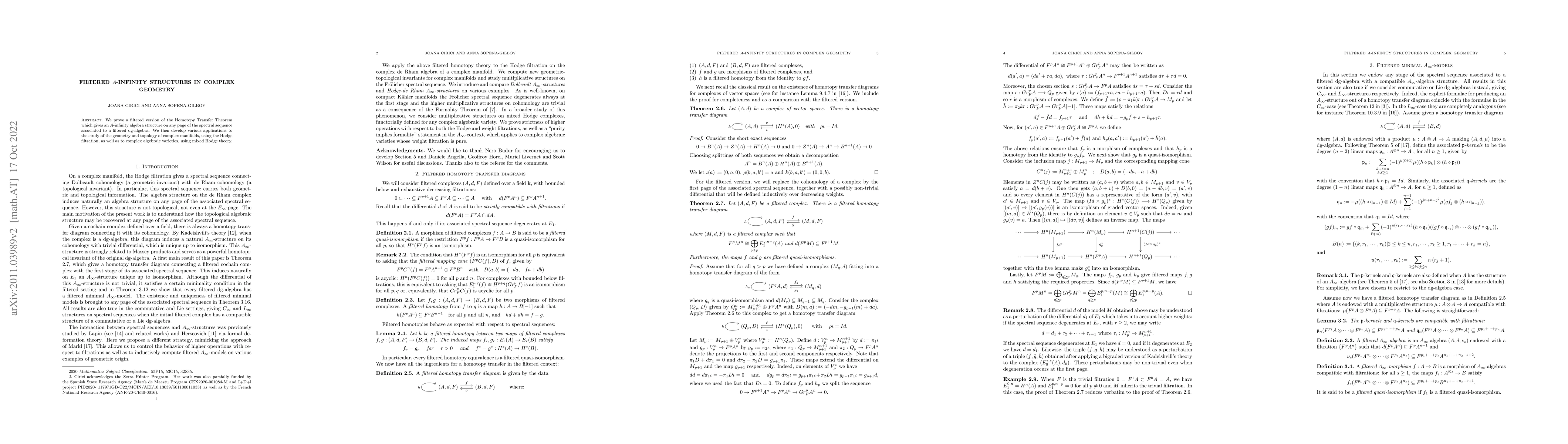 Thumbnail for Filtered A-infinity structures in complex geometry