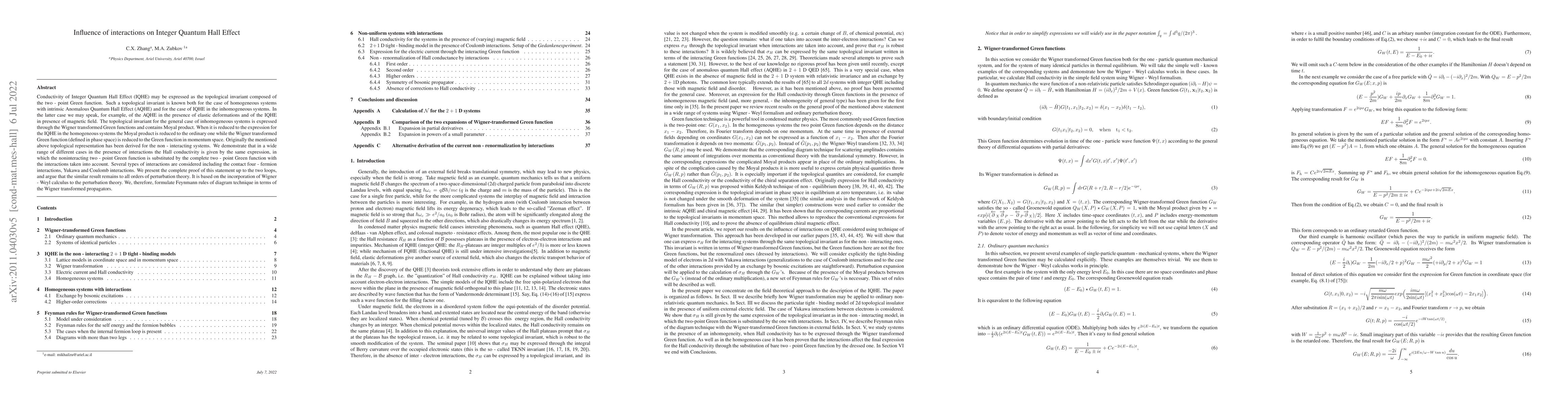 Thumbnail for Influence of interactions on Integer Quantum Hall Effect